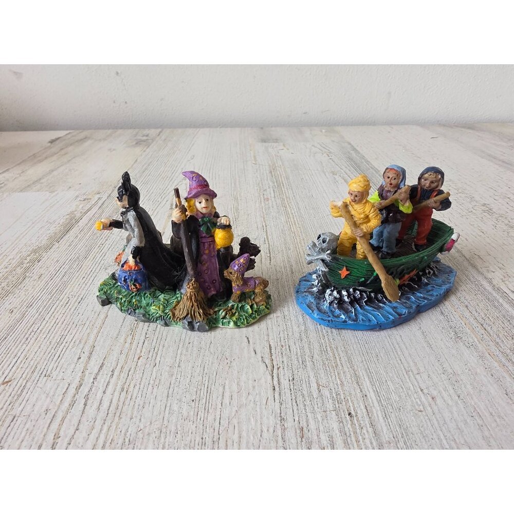Vintage Halloween‎ village boat kids mommy witch bat trick or treat accessory